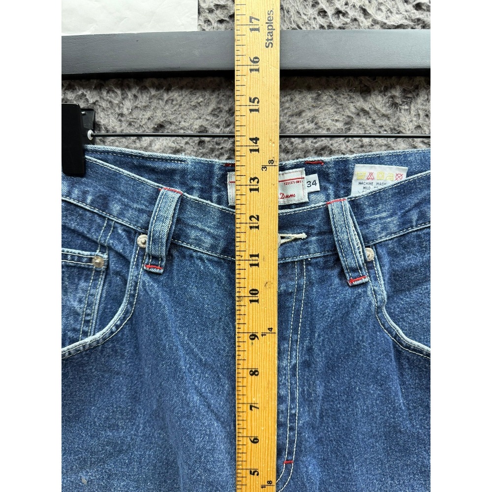 Vintage Y2k Mecca Relaxed Fit Straight Denim Jeans Blue Medium Wash Mens Size 34 - Picture 13 of 16